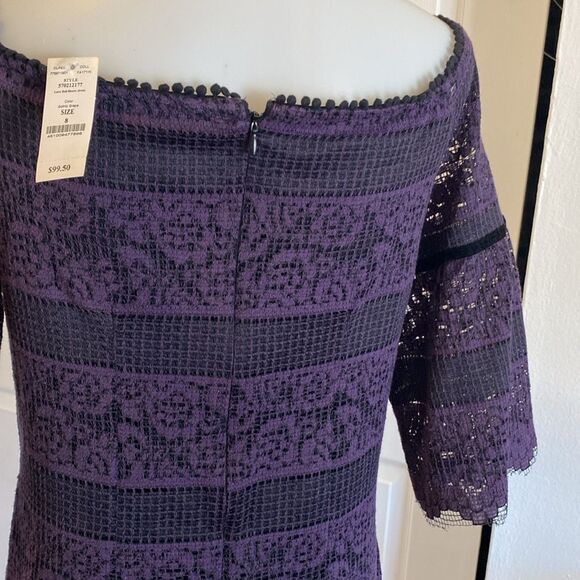 NWT White House Black Market Lace Bell Sleeve Party Dress - Picture 4 of 6